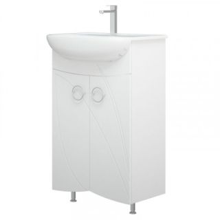 Тумба под раковину Corozo Ультра Флора 55см белый SD-00000362